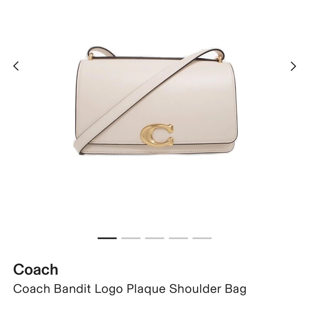Coach bandit logo plaque shoulder bag